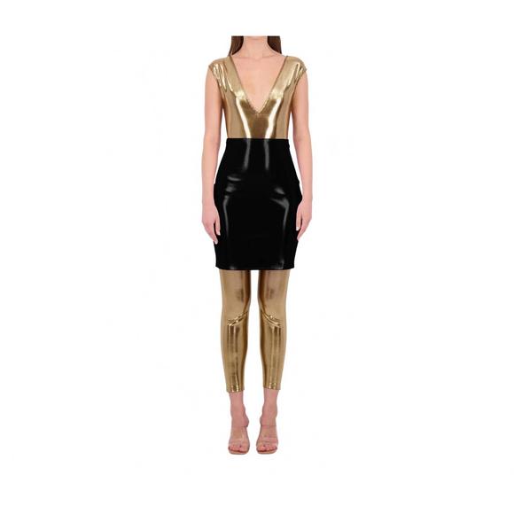 NEW BETHELHELENA bare mini skirt in holographic black